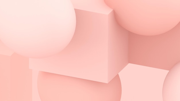 3d pęcherzyki Kule tło Abstrakcyjne tapety Latające kształty geometryczne Modny nowoczesny ilustracja Renderowanie 3D Spadające abstrakcyjne kulki Kolorowe tło plakatu Minimalny styl