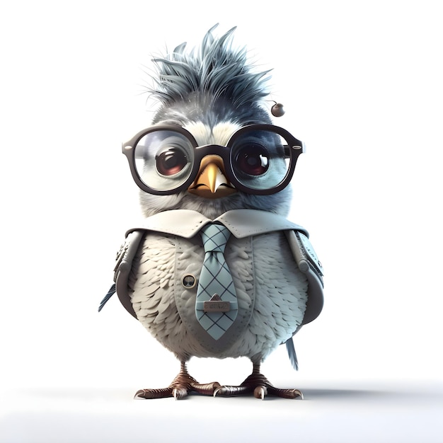 3d pingwin z okularami sowa sowa z okularmi