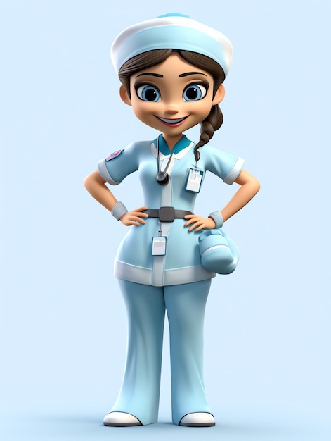 3d pixar portrety charakter pielęgniarki