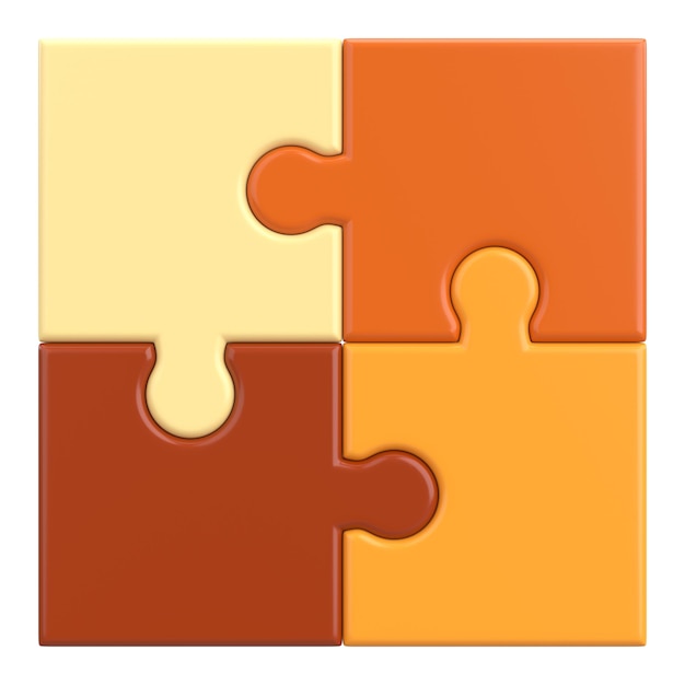 3D Puzzle 3D Icon ilustracja 3D