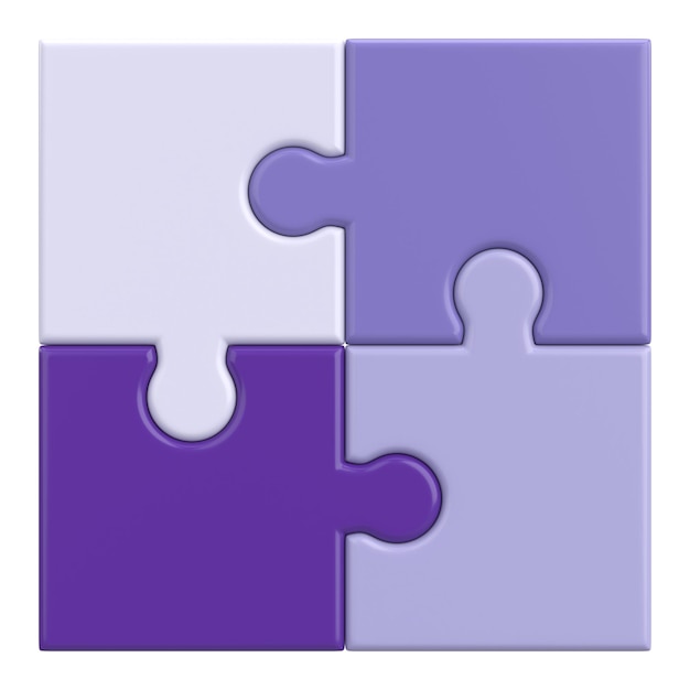 Zdjęcie 3d puzzle 3d icon ilustracja 3d