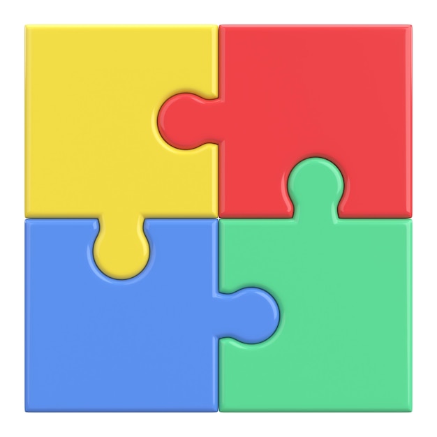 3D Puzzle 3D Icon ilustracja 3D