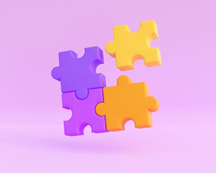 Zdjęcie 3d puzzle układanki