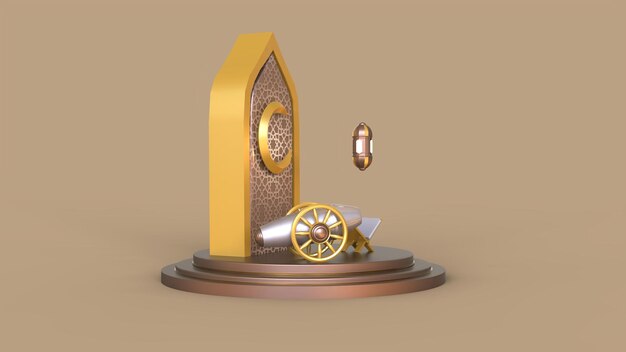 3D Ramadan Kareem Tło 3d ilustracja