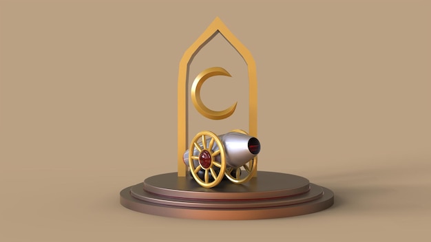 3D Ramadan Kareem Tło 3d ilustracja