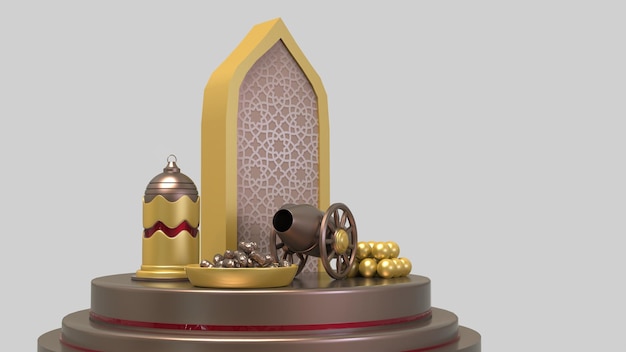 3D Ramadan Kareem Tło 3d ilustracja