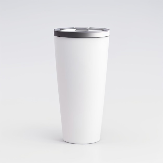 3D realistyczny kolor Tumbler Mockup na białym tle