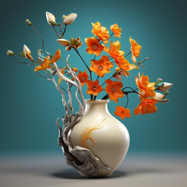 3d realistyczny wazon przez Generated Ai