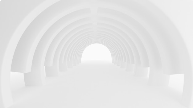 Zdjęcie 3d render abstrakcyjne geometryczne białe tło