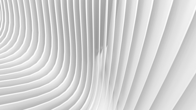3d render białe abstrakcyjne zakrzywione kształty abstrakcyjne tło