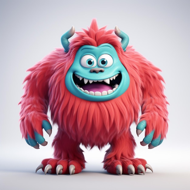 3d render monster Ai Generated