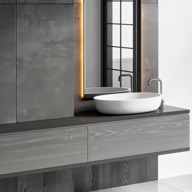 3d render nowoczesne luksusowe meble łazienkowe inspiracja do projektowania wnętrz