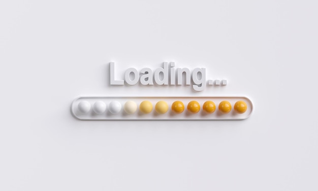 3D Render of a Loading Progress Bar