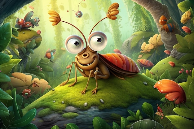 3d render owada w lesie ilustracja 3d