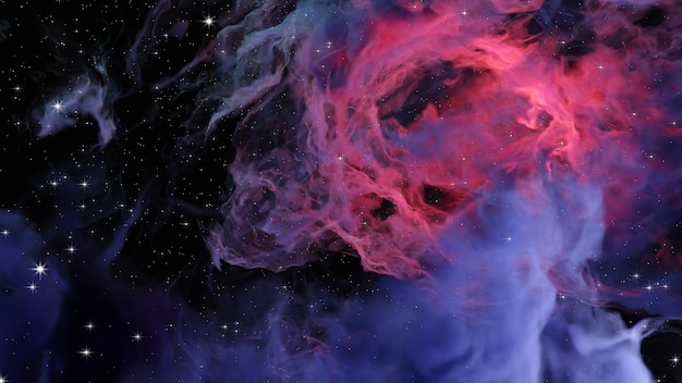 3D Render Space galaktyka chmura kosmos realistyczne tło ilustracji