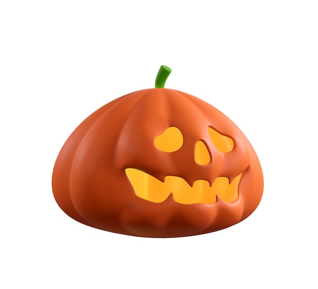 3d Render Z Dyni Halloween Na Białym Tle