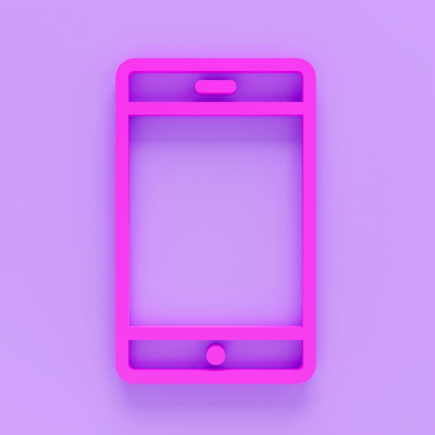 3d render z telefonu komórkowego lub smartfona linia ikona kontur znak styl liniowy piktogram na białym tle render 3d symbol logo ilustracja edytowalny obrys