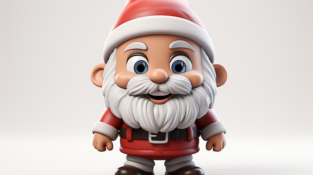 Zdjęcie 3d rendered photo of santa claus on a white background