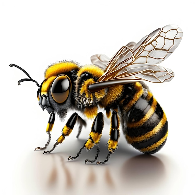 3d Rendering Africanized Bee Animal AI Generative (Rendering afrykańskiej pszczoły zwierzęcej sztucznej inteligencji)