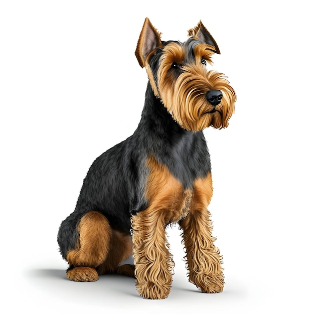 3d Rendering Airedale Terrier Animal AI Generative