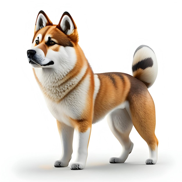 3d Rendering Akita Animal AI Generative