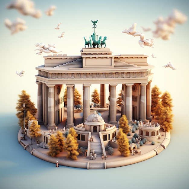 3d rendering Bramy Brandenburskiej