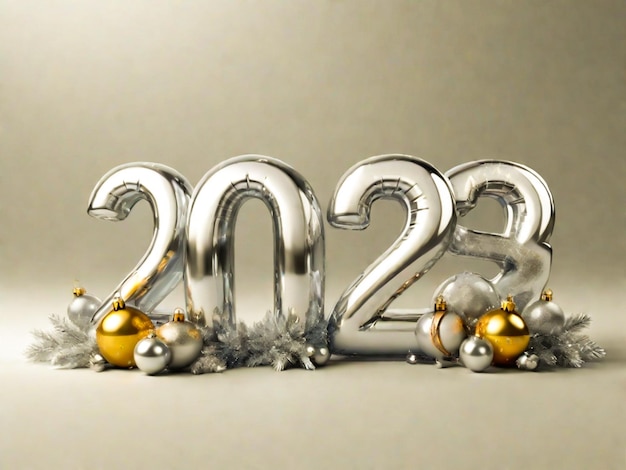 Zdjęcie 3d rendering happy new year 2024