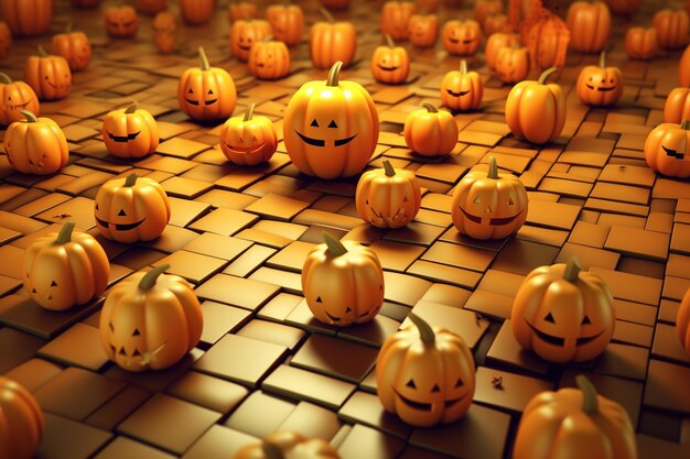 3D rendering ilustracji animowanej kopii przestrzeni tematu halloween