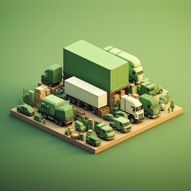 Zdjęcie 3d rendering isometric house christmas transport parks halloween moskue