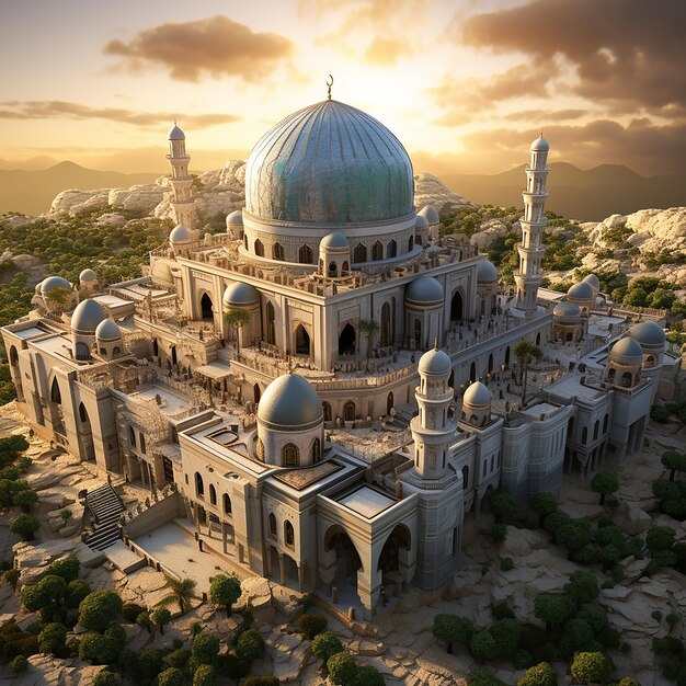 3d rendering kreskówki jak al aqsa