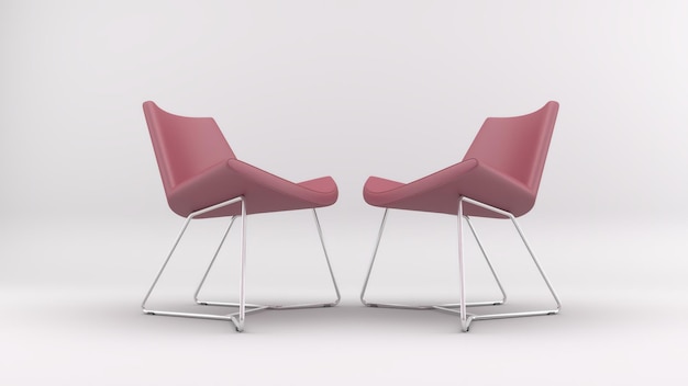 3D rendering krzesła izolowanego w tle studia