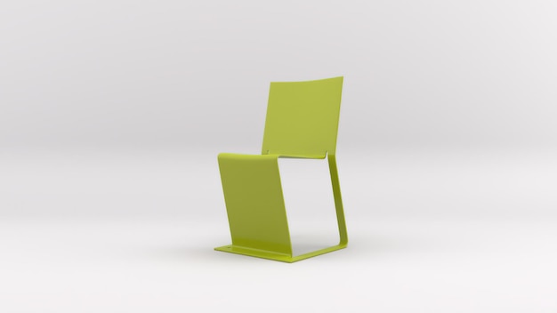 3D rendering krzesła izolowanego w tle studia