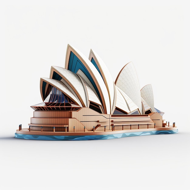 3d rendering Sydney Opera House