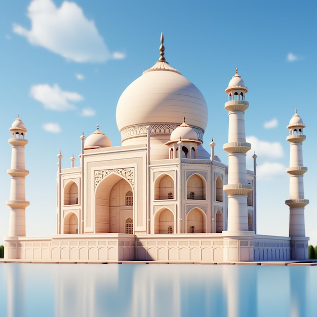 3d rendering Taj Mahalu