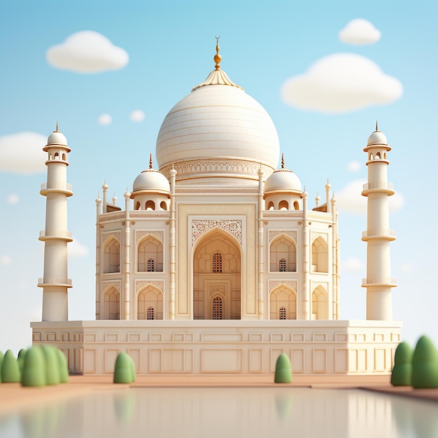 3d rendering Taj Mahalu