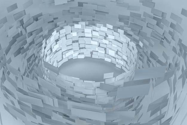 3d renderingu przepływ kwadratowy papierowy twórczy tło