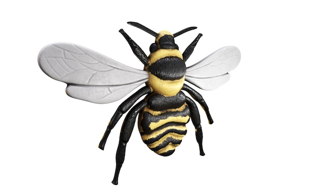 3D renderowana pszczoła miodna Apis Mellifera