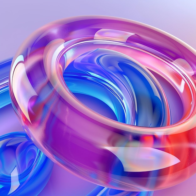 3D renderowane kolorowe gradient drutu basen rurki zbliżenie