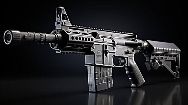 3D renderowane zdjęcie broni i instrumentów wojskowych