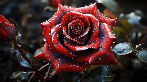 3D renderowane zdjęcie czerwonej róży