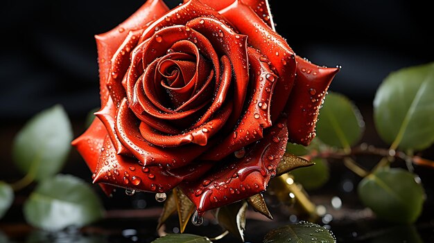 3D renderowane zdjęcie czerwonej róży