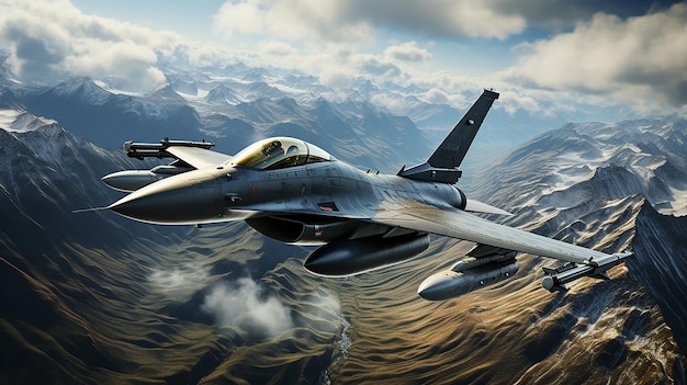 3D renderowane zdjęcie myśliwca