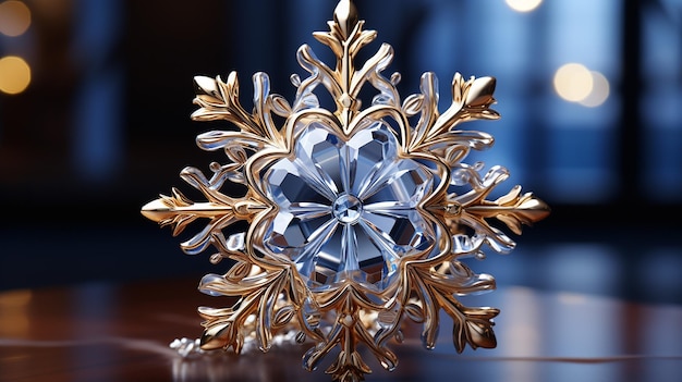 Zdjęcie 3d renderowane zdjęcie śnieżnych płatków biżuterii