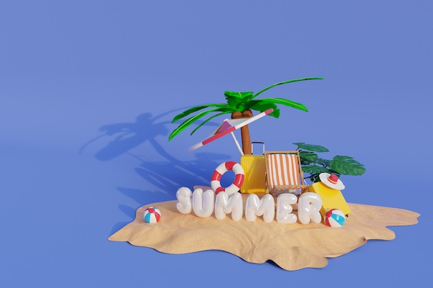 3d Renderowania Ilustracja Lato