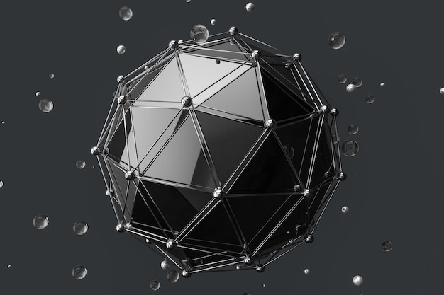 3d renderowania kreatywna konstrukcja wielokąta trójkąta