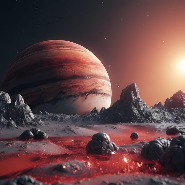 3D renderowania obcych planet