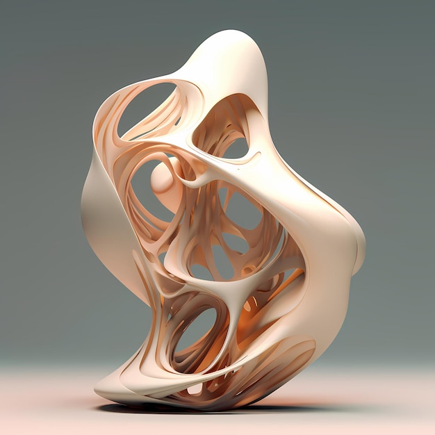 3D renderowanie abstrakcyjnego kształtu geometrycznego