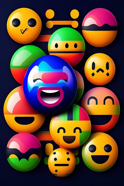 3d renderowanie emoji emocji zdjęcie