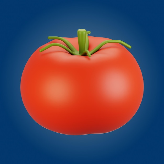 3D renderowanie ikon warzyw koncepcja 3d renderowanie ikon pomidorów