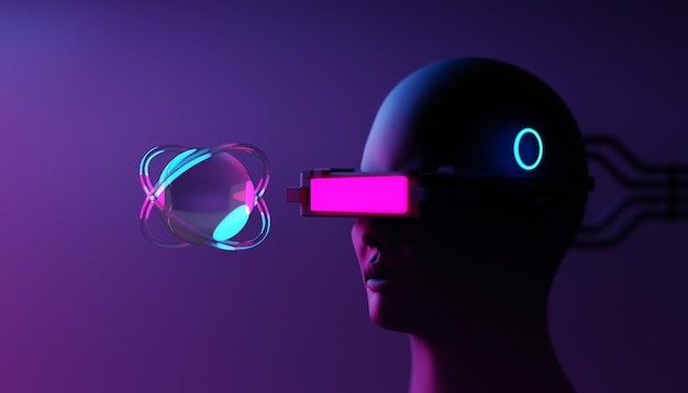 3d renderowanie ilustracji futurystycznego cyberpunkowego miasta do gier tapeta scifi tło gracz e-sportowy kontra baner znak neonowego blasku kontra wyzwanie gracza